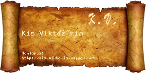 Kis Viktória névjegykártya